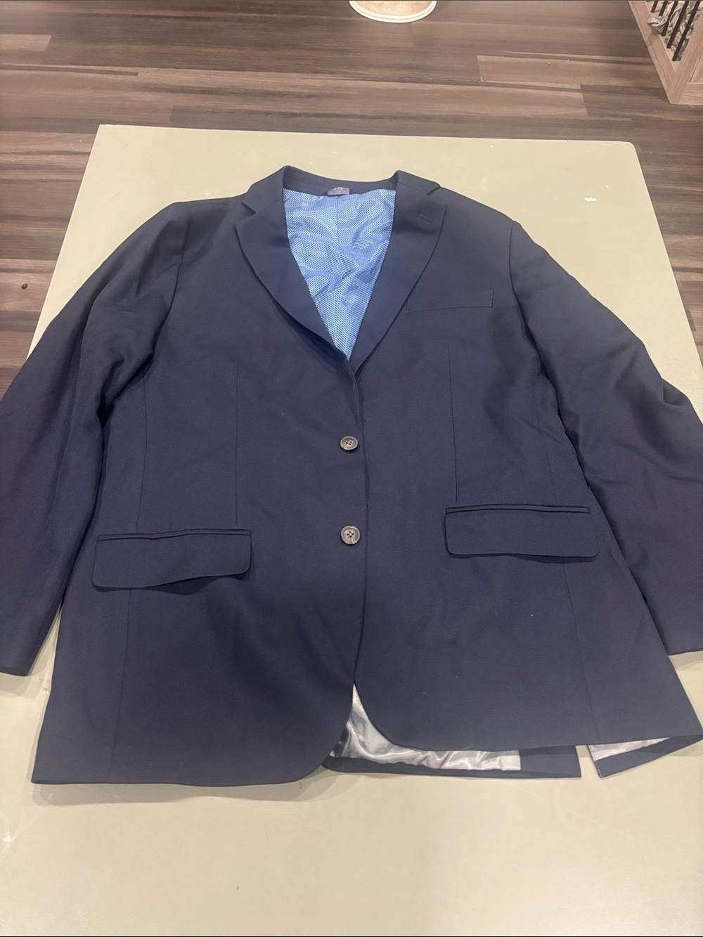 Haggar Men's Navy Two-Button Blazer